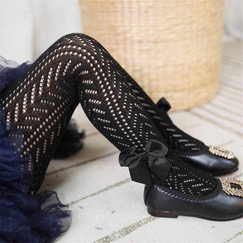 Toddler Baby Tights For Girls Lace Summer Mesh Thin Newborn Girl Tight Fashion Cotton Pantyhose Bow Princess Leggings
