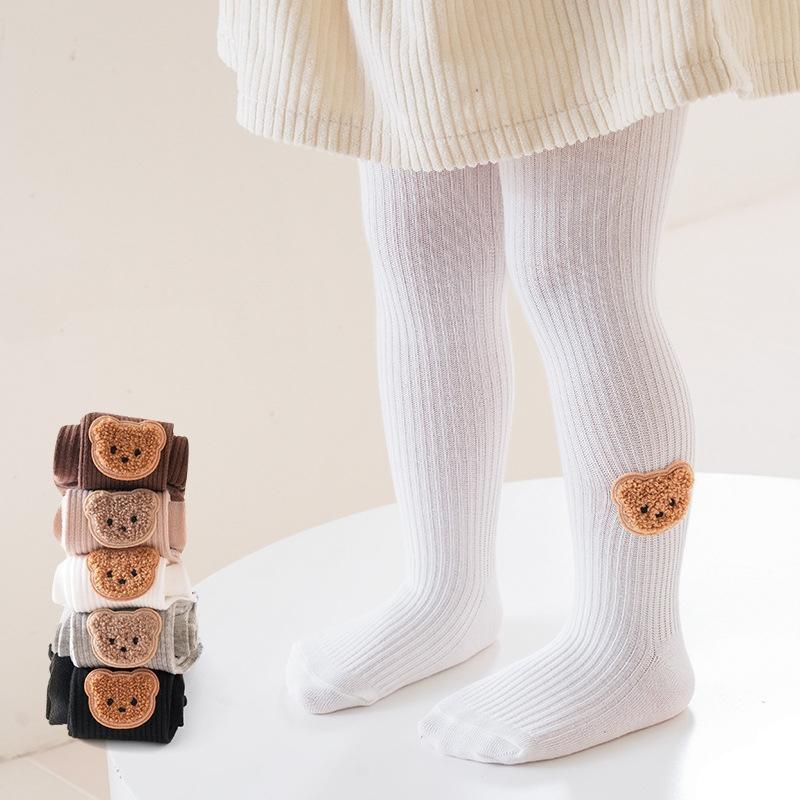 Children Baby Girl Tights Pantyhose Knitting Leggings Street bear Socks Tights Clothes Newborn Overall Stocking Accessories