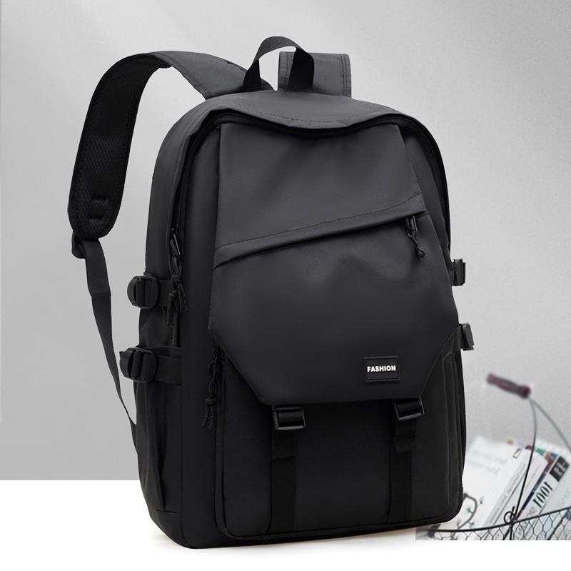 Men's Backpack Large Capacity Travel Leisure Solid Color Computer Backpack Fashion Men and Women Students Schoolbag