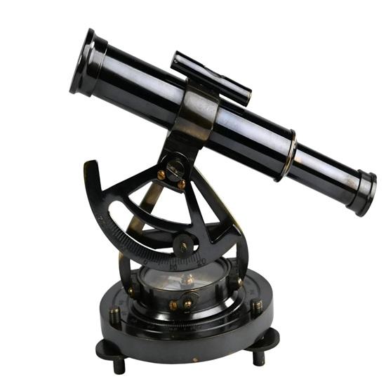 13.97 Cm Brass Alidade Telescope with Compass Nautical Maritime Decor