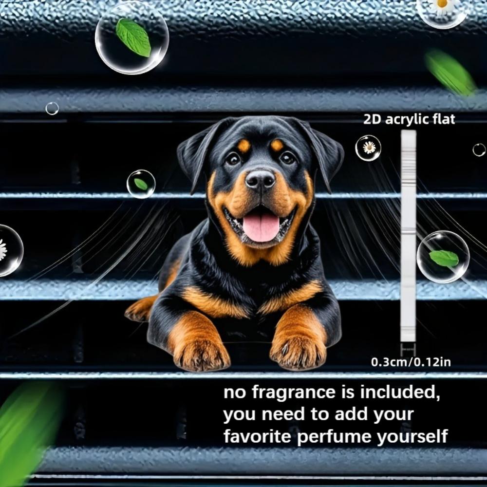 2D Flat Big-dog Car Vent Clip Decorative Diffuser (fragrance Not Included), Car Interior Decoration, Aromatherapy Clip, Ideal for Holiday Gifts