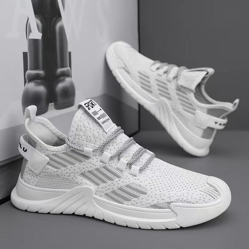 Men's Breathable Fly Woven Mesh Sports Shoes for Students, Casual Running Shoes