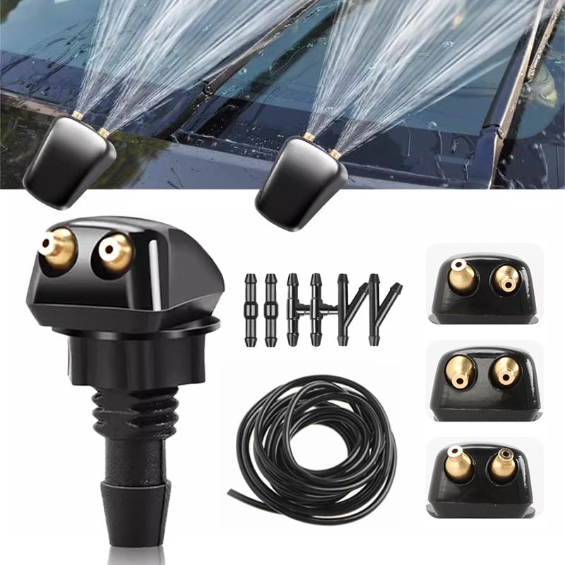 SEAMETAL 2x Car Front Windshield Washer Wiper Nozzle Sprayer for Jeep Dodge Challenger Ram 1500 2500 3500 Caliber Dart Nitro Accessories
