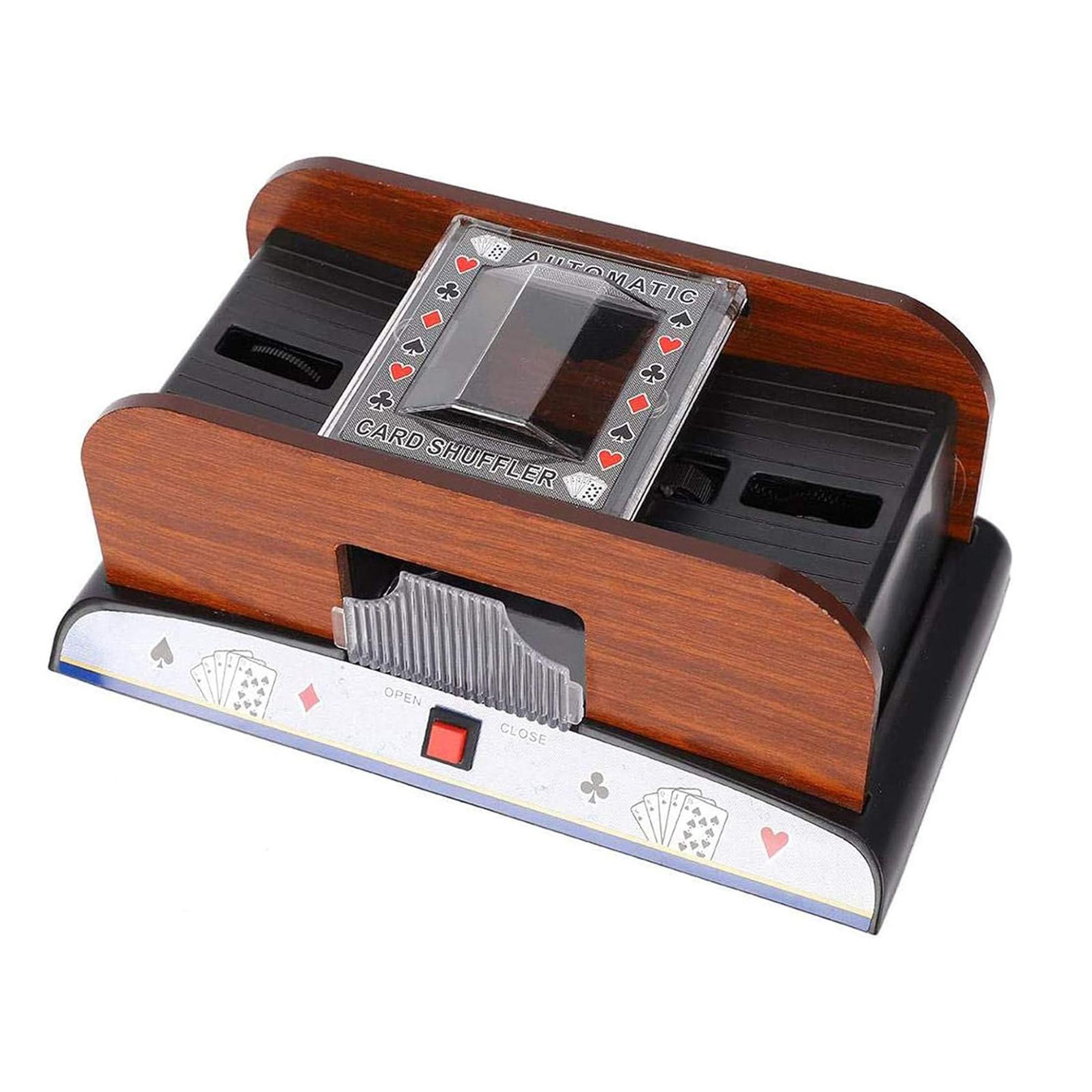 Battery Operated Automatic Card Shuffler for Poker, UNO, Blackjack and Texas Hold'em Portable Card Shuffler for Home Travel Party Casino Games