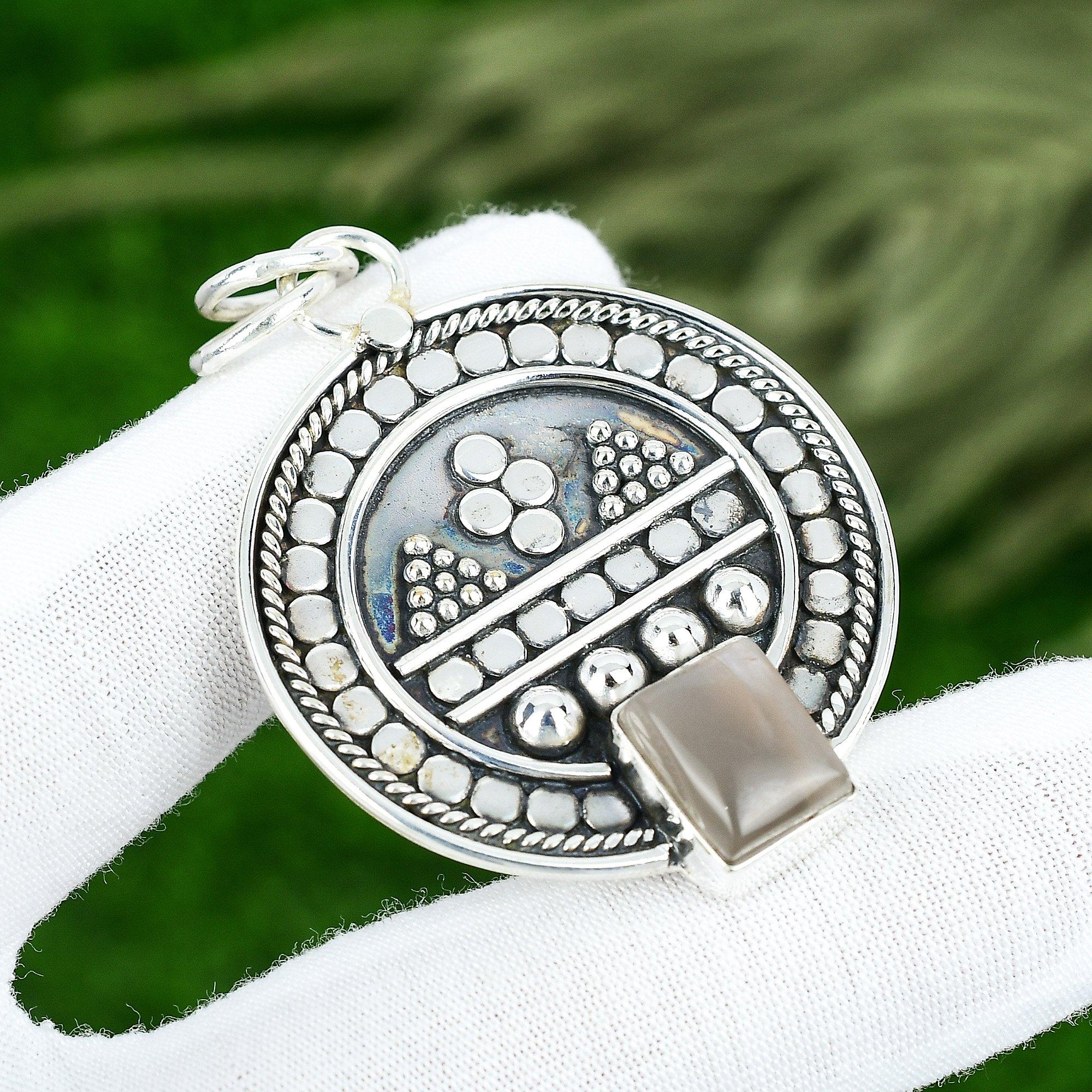 Memorial Day Sale 925 Sterlingsilber Schwarzes Perlmutt Edelstein Neuer Anhänger