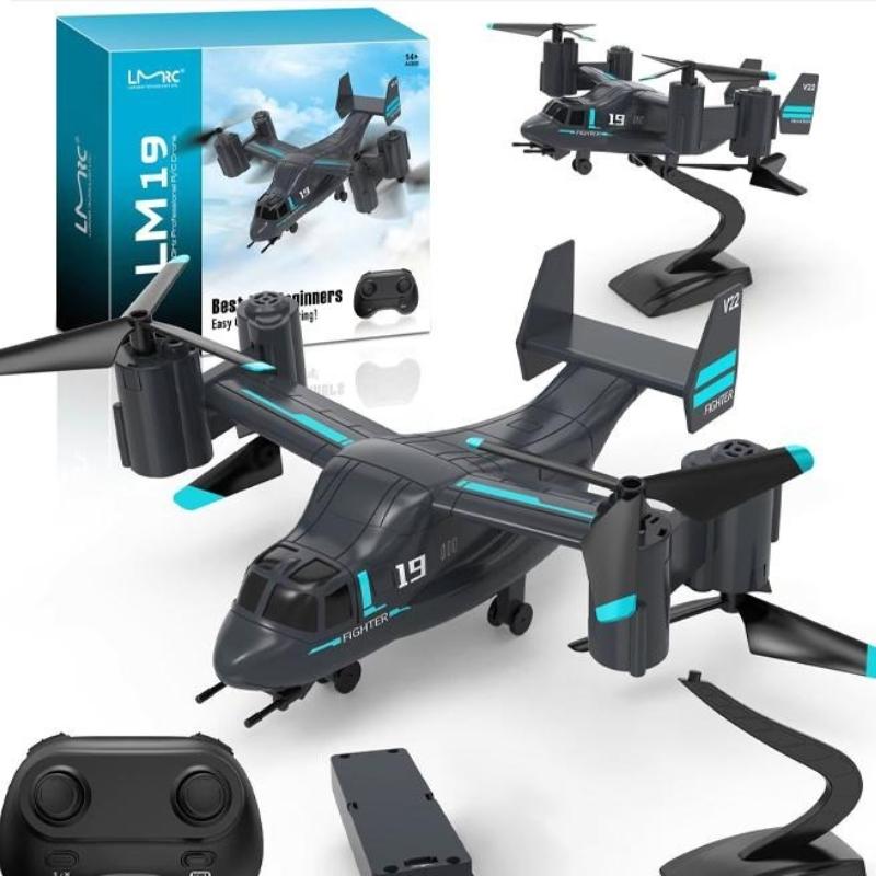 LM19 Fernsteuerungs-Helikopter Drohne 480P Kamera Kampfjet Quadcopter Osprey Flugzeug RC Drohnen für Kinder Spielzeug Geschenke