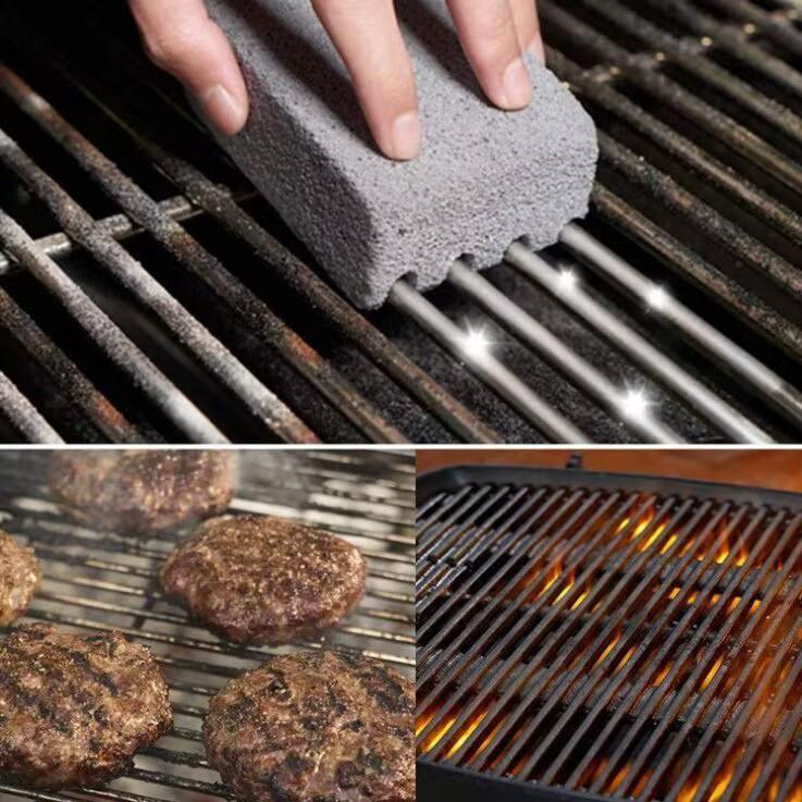 Home Outdoor Barbecue Cleaning Brick Baking Pan Tool High Temperature Cleaning Brick Barbecue Grill Pumice BBQ Cleaning Brush