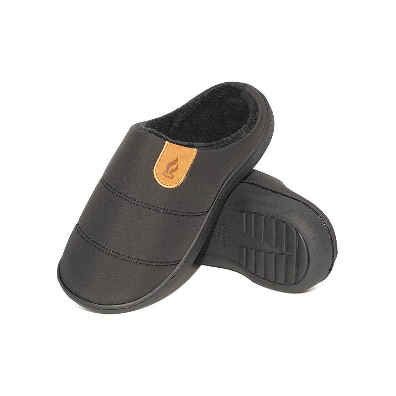 Waterproof Cloth Fuzzy Slippers for Indoor Home Use, Anti Slip and Warm, Thick Bottom with Fleece, Autumn and Winter Cotton Slippers