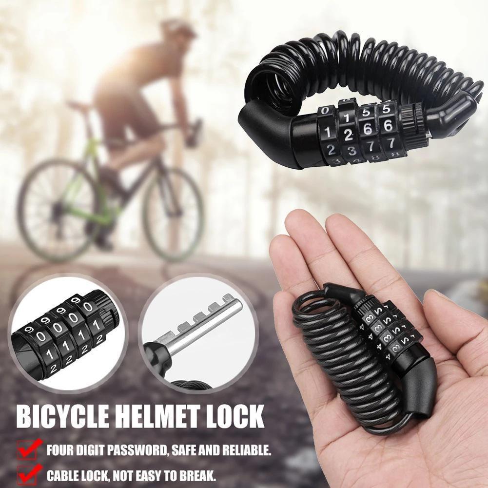 1 PC Universal Motorcycle Electric Cars Security Helmet Password Wire Lock Portable Anti-theft Mtb Road Bike Bicycle Locks
