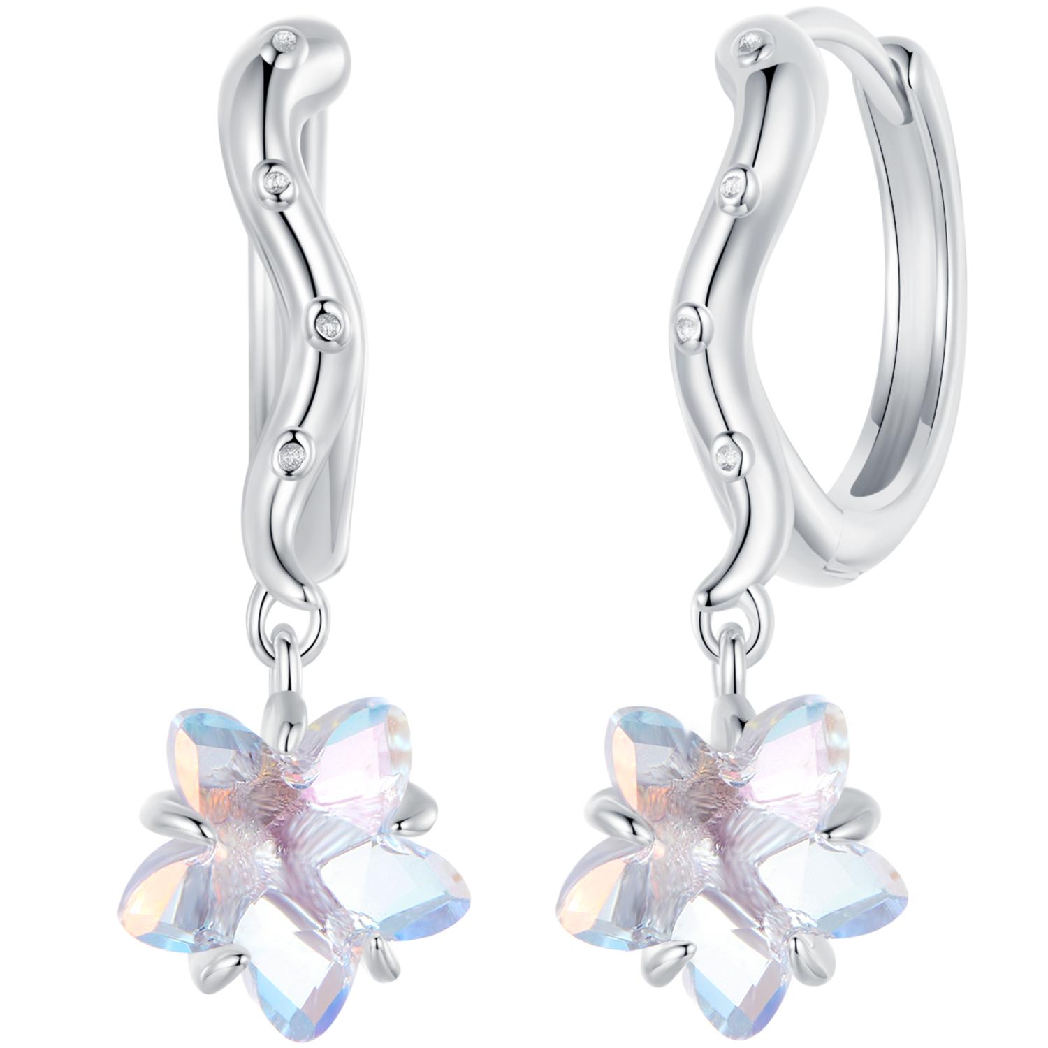 BAMOER Creolen aus 925er Sterlingsilber für Damen, zierliche, vergoldete Ohrringe, hypoallergen, Oktopus-Seestern-Ohrring, Geschenk