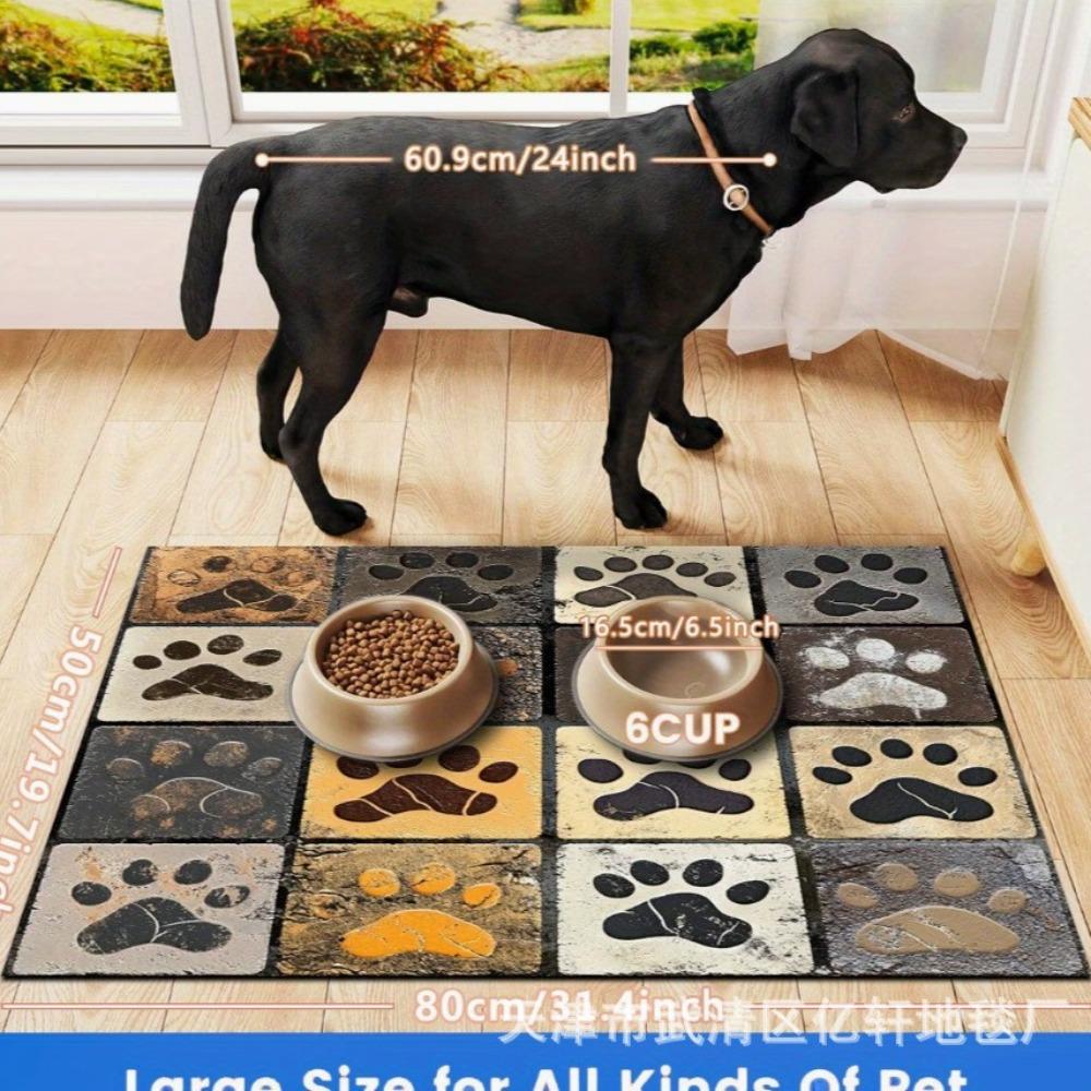 Diatomite Pet Feeding Mat, Non-Slip Quick Dry Dog Cat Food Mat, Stain Resistant Easy Clean Pet Placemat