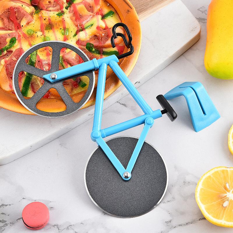 1pc Bicycle Round Stainless Pizza Cutter, Pizza Knife, Baking Tool, Multi-purpose Cookie Cutter Food Divider Kitchen Tools