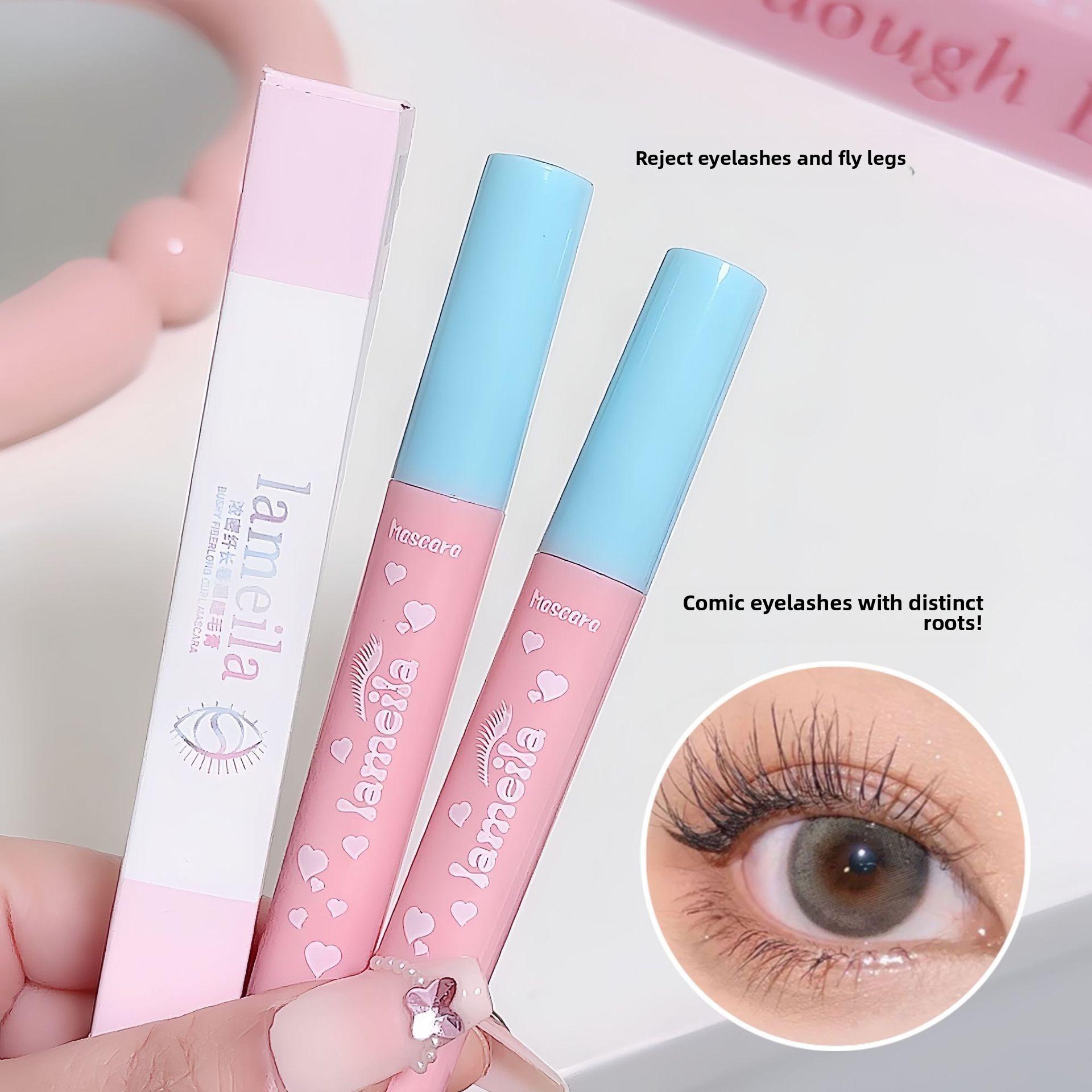 Mascara Lang anhaltend Wasserdicht Nicht-verlaufend Farbstoffe Leicht zu entfernen Make-up Nicht-verklumpende Mascara Wimperntusche für geschwungene und verlängerte Wimpern Augenkosmetik