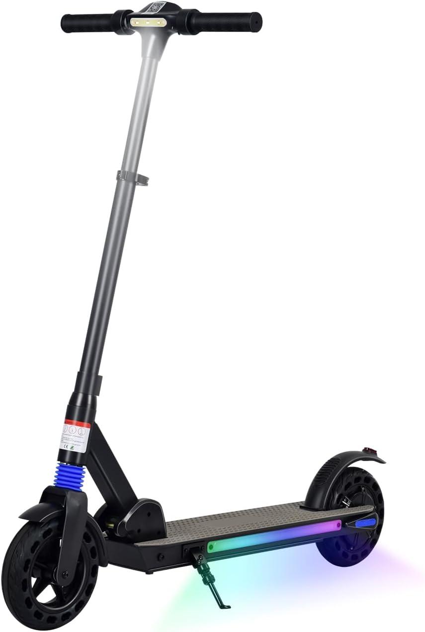 Kinder Elektroroller 8-16 Jahre, Faltbar mit LED-Display, Einstellbare Geschwindigkeit/Höhe, 20 km Reichweite, Max. 20 km/h
