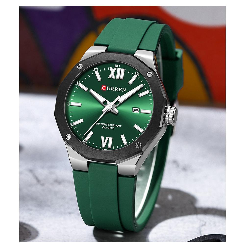CURREN Watcnes For Men 8465 New Design Fashion Silicone Strap Quartz Watches Luminous Calendar Waterproof Men Watch