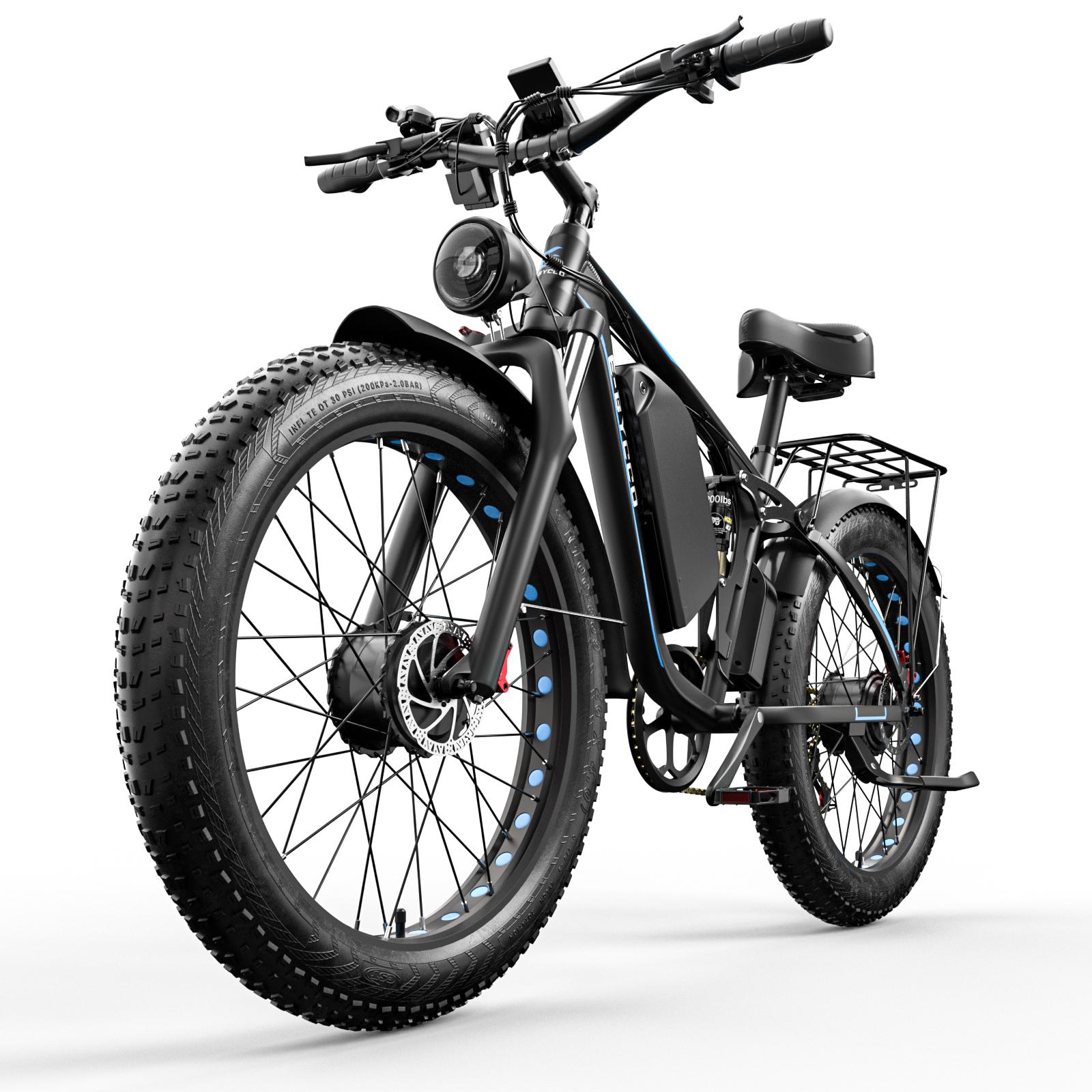 E-BYCCO-EB7 Pro All-Terrain Ebike 3000W Motor 52V23AH  Battery City Electric Snow Bike 26 Inch Mountain Off-road Adult Electric Bicycle
