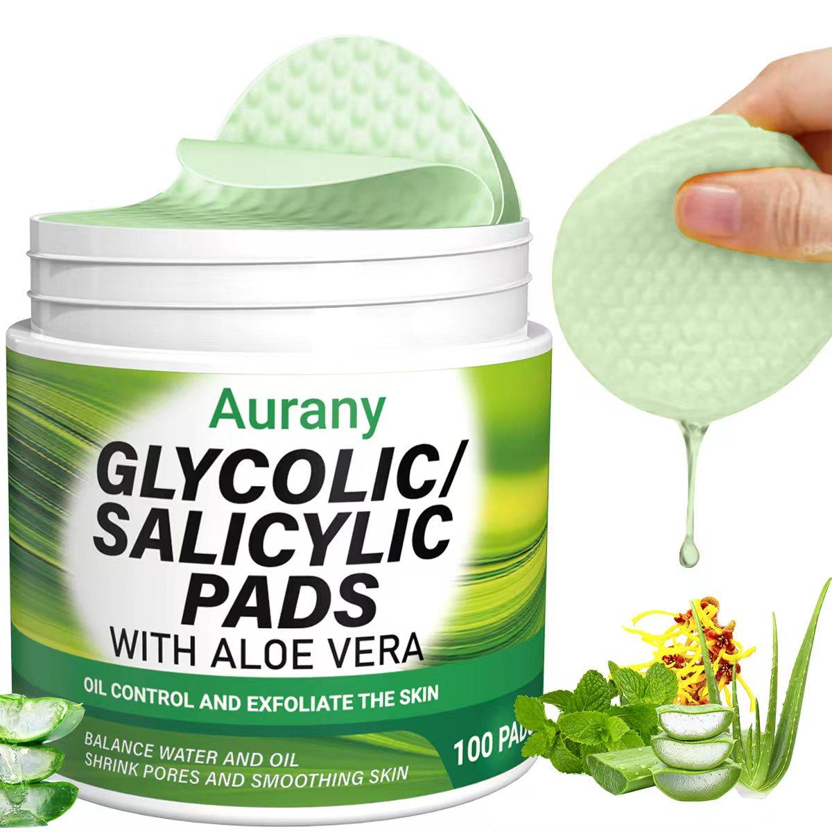 Aloe Salicylic Acid Pads For Face, Exfoliating Pads For Acne Prone & Oily Skin, Hydrating, Pads For Pore Minimizing And Blackhead Removal-60Pcs