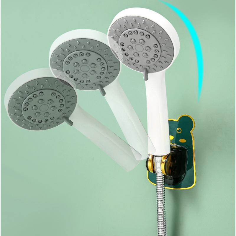 Shower Head Holder Punch-Free Shower Head Wall Mounting Bracket Silicone Suction Cup No Drill Need for Marble Glass Ceramic