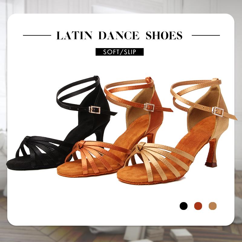 Latin Dance Shoes for Women Professional Dance Shoes Ballroom Party Salsa Dance Exercise Performance Shoes