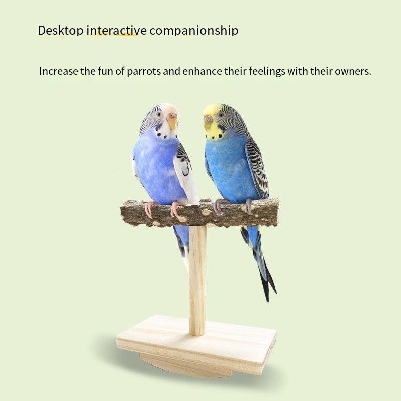 Natural Wooden Bird Perch Training, Puzzle Bird Educational Toy Parrot, Wooden Parrot Perch Platform, Bird Playground Bird Perch.