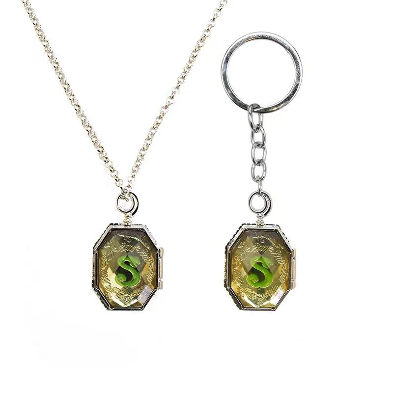 Magic Horcrux of Salazar Slytherin Locket Pendant Necklace Cosplay Jewelry for Men Women Fans