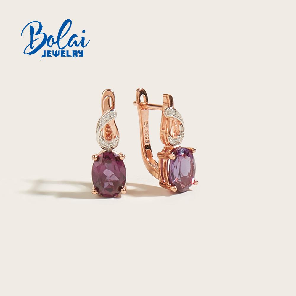 Feiner Schmuck für Damen aus 925er-Sterlingsilber mit ovalem Alexandrit, 6 x 8 mm, Farbwechsel-Edelsteinen, einzigartiger Schmuck für Damen