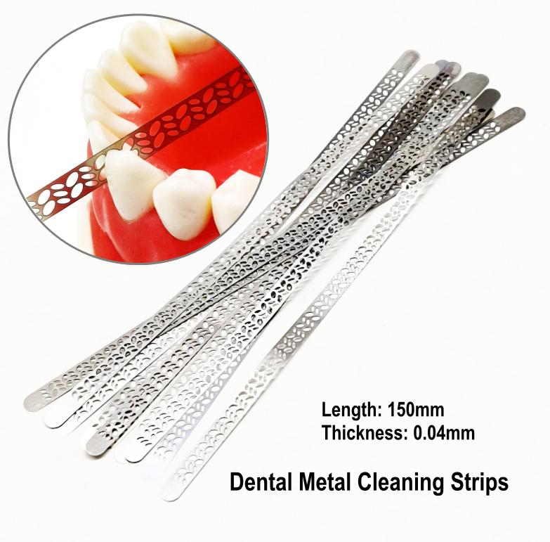 150 mm Dental Metall Reinigungsstift Streifen Polieren Zahnarzt Bleaching Materialien mit Loch Dental Metallstreifen für die Reinigung