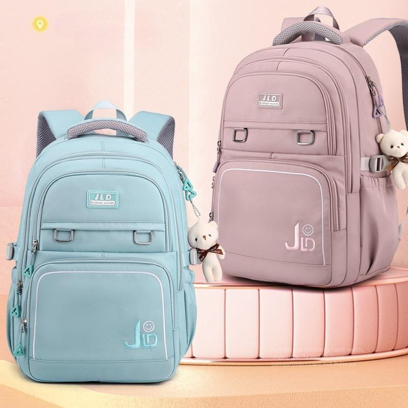 Zaini ultra-leggeri ad alta capacità per studentesse, zaini alla moda per studenti delle scuole medie e superiori, impermeabili in Oxford, tinta unita semplice, borsa da viaggio per libri