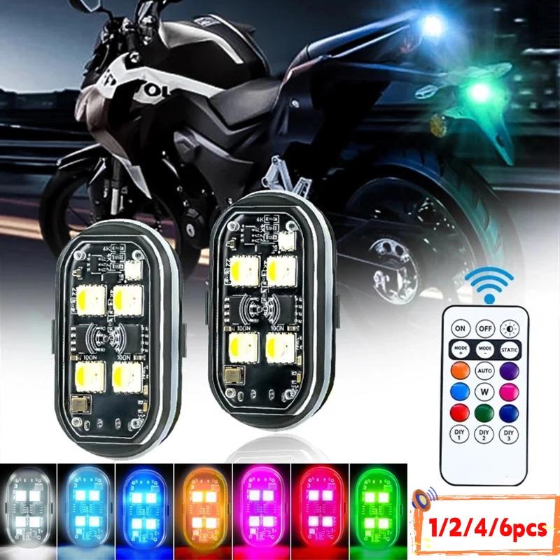 Wireless LED Strobe Lights with Remote Control RGB Flashing Lamp Anti-collision Warning Lights Taillight For Helicopter Bike Bicycle Car Motorcycle