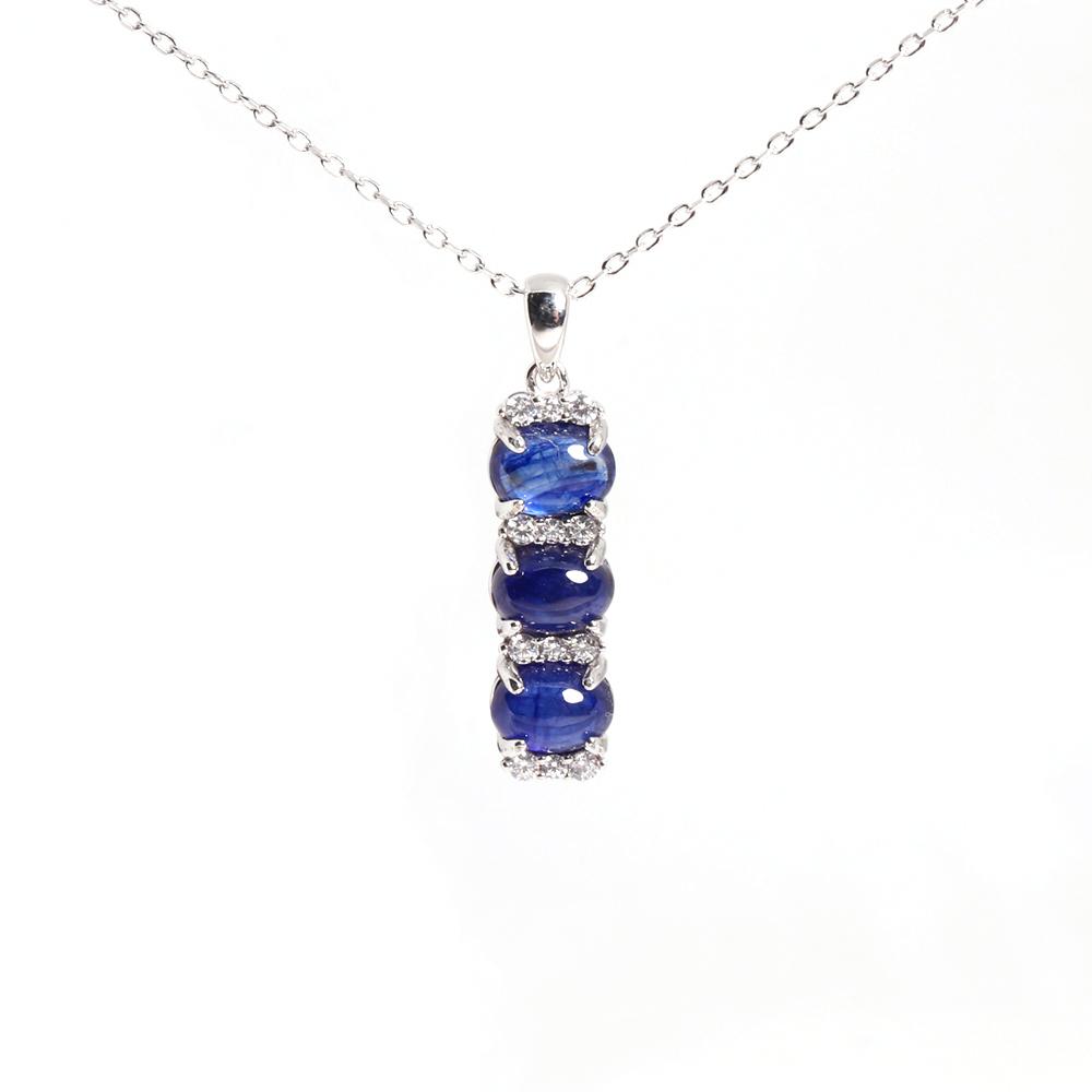 925 Silver September Birthstone Natural Filled Glass Sapphire Earrings Light Luxury Precious Lady Anniversary Jewelry Gift