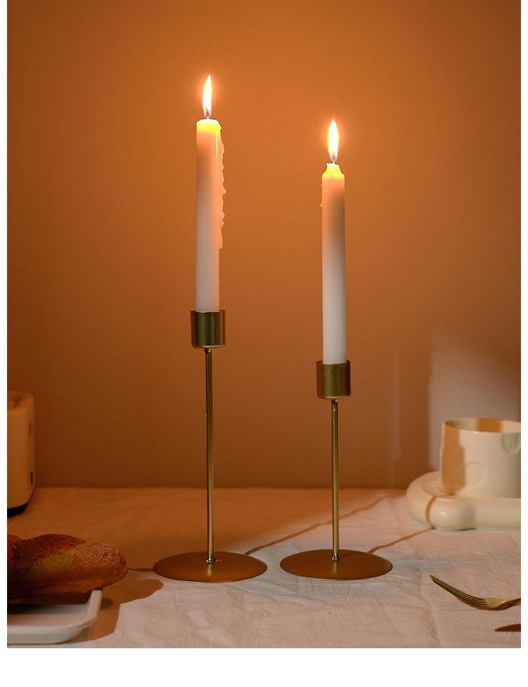 1 Piece of Simple Single Bracket Durable Iron Candle Holder Candlelight Dining Table Home Kitchen Bar Decoration