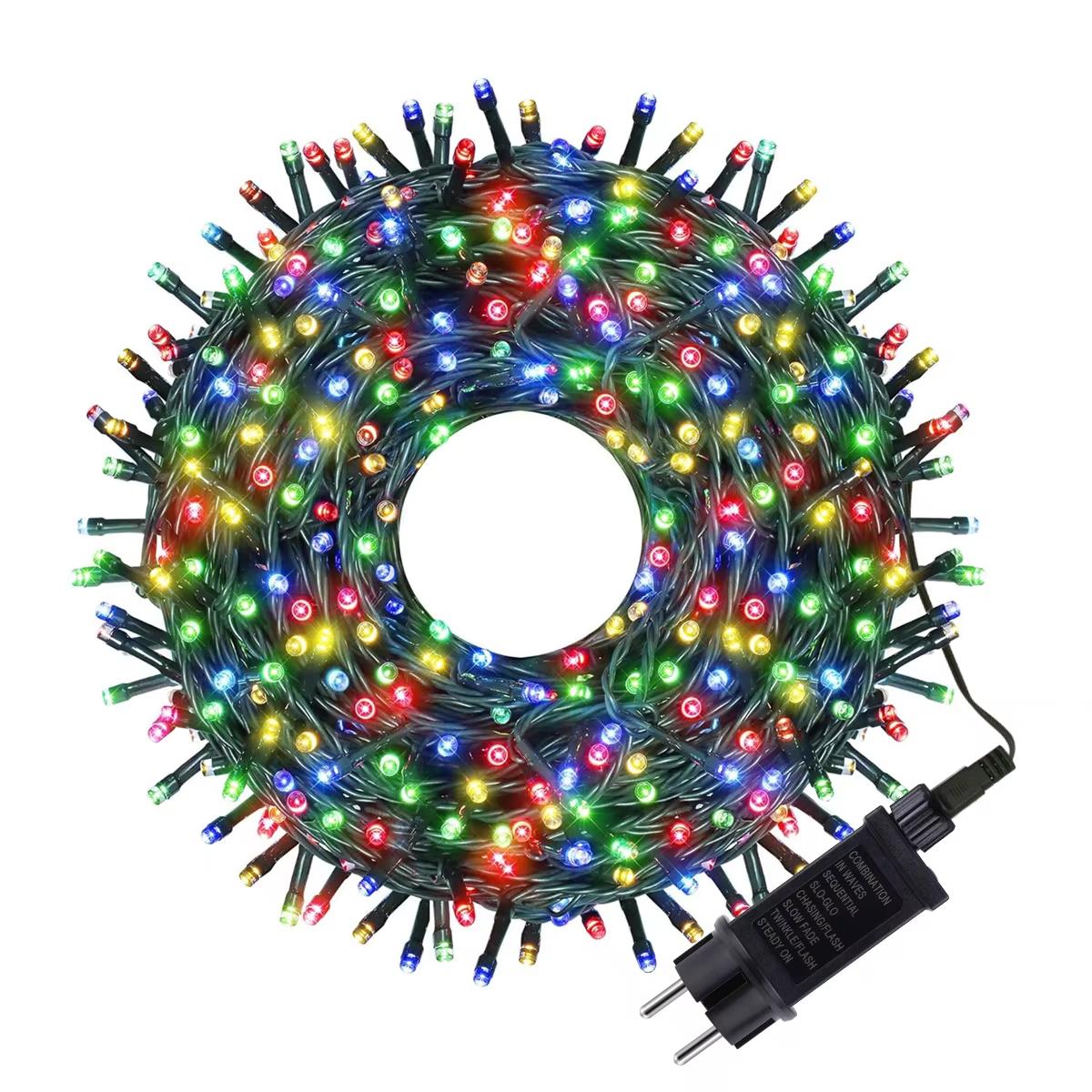 Christmas Outdoor Garden LED String Light 24V Xmas Tree Fairy Lights Waterproof Garland Lamp For Courtyard Holiday Party Decor