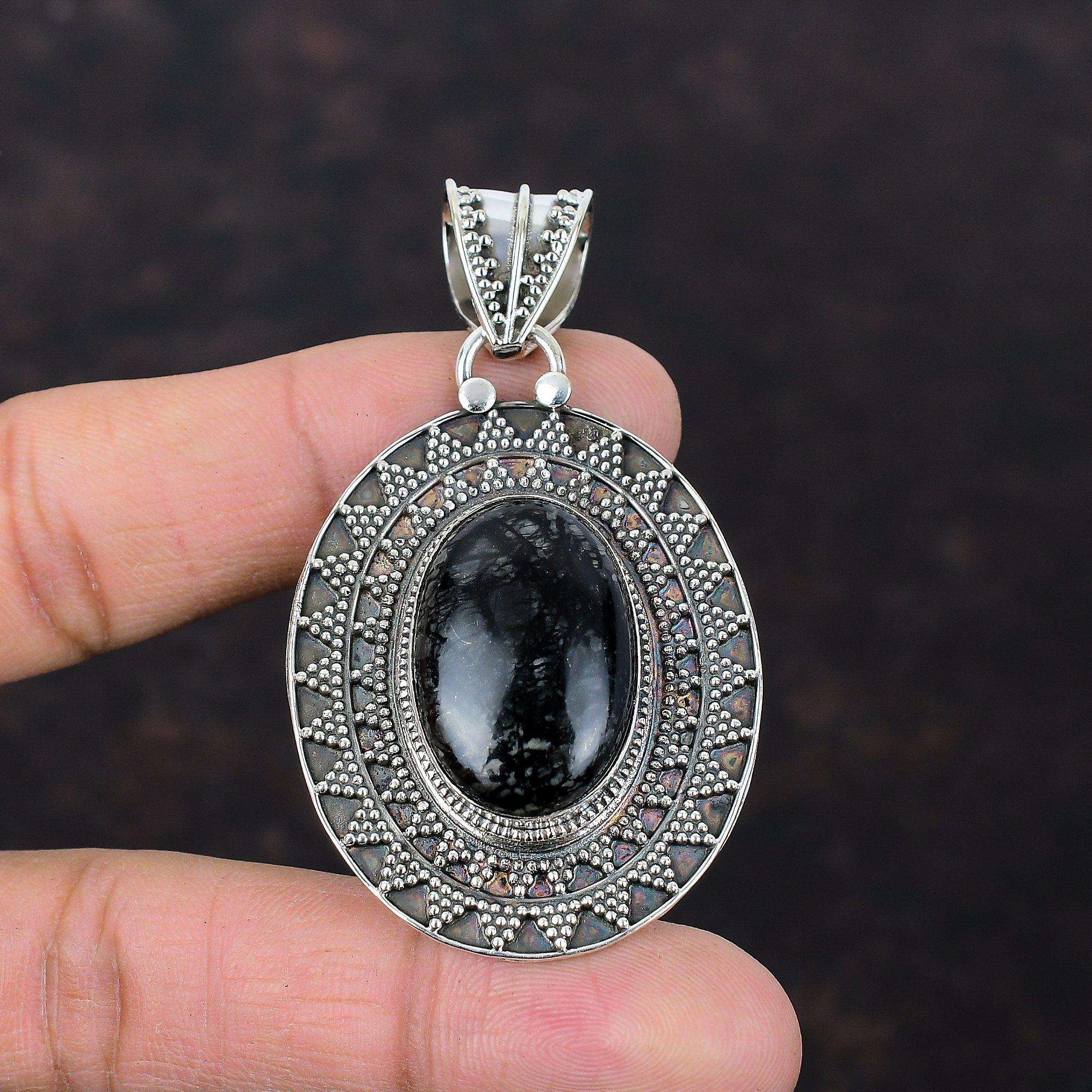 Picasso Jasper Pendant Handmade Jewelry 925 Sterling Silver Pendant Vintage Pendant Top Quality Gemstone Jewelry Gift For Him Dainty Jewelry