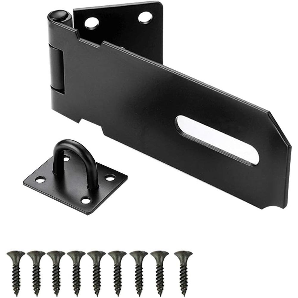 1 PCS Stainless Steel Heavy Duty Hasp & Staple Set - Door Lock Bolt Security Hasp Lock Shed Clasp With Screws