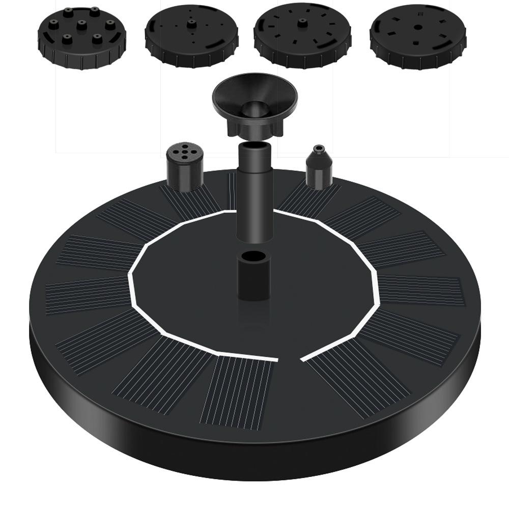 Solar Fountain Pump Floating Solar Panel Bird Baths Water Fountain with 4 Nozzles For Garden Outdoor Water Pool Pond Decor