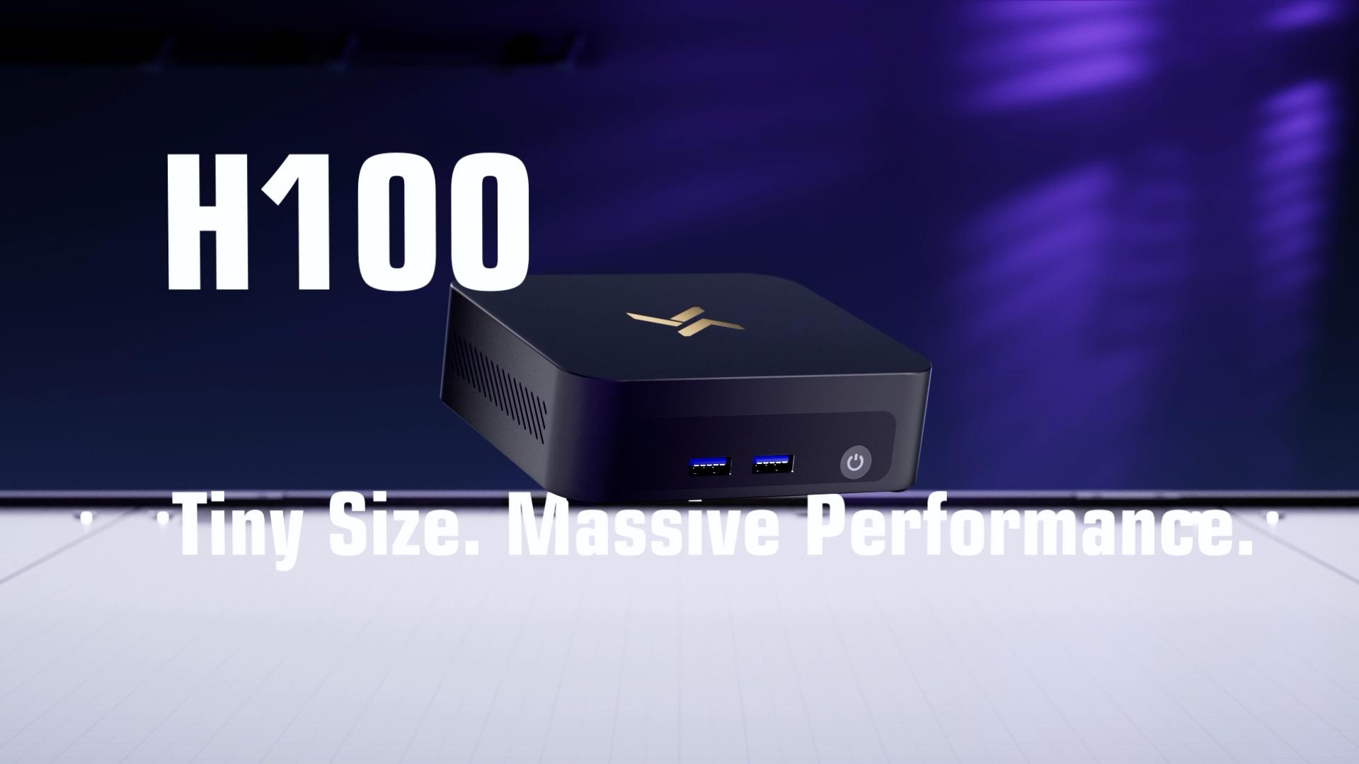 Huidun H100 MINI PC Intel Core 5 210H 13ème Génération Intel UHD Graphics 16 Go DDR4 SSD 512 Go Windows 11 Pro