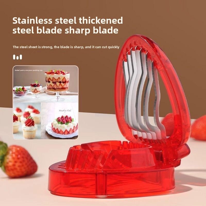 Strawberry Slicer Cream Cake Decoration Strawberry Cutter Red Date Slicer Egg Cutter Kitchen Gadget