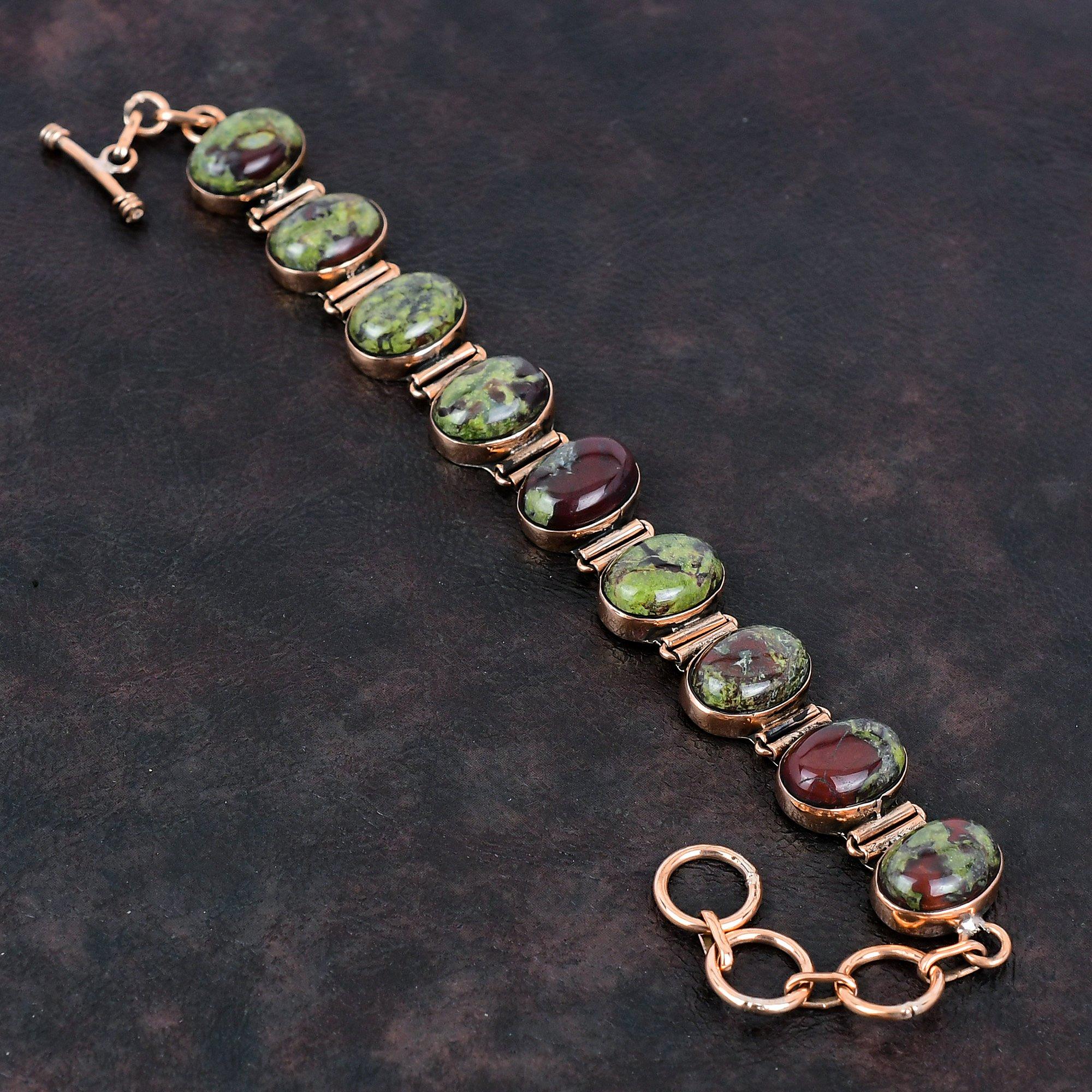 Drachenblutstein Armband Kupferarmband Verstellbares Kettenarmband Drachenblutstein Edelsteinschmuck Handgefertigtes Armband Geschenke für Mutter