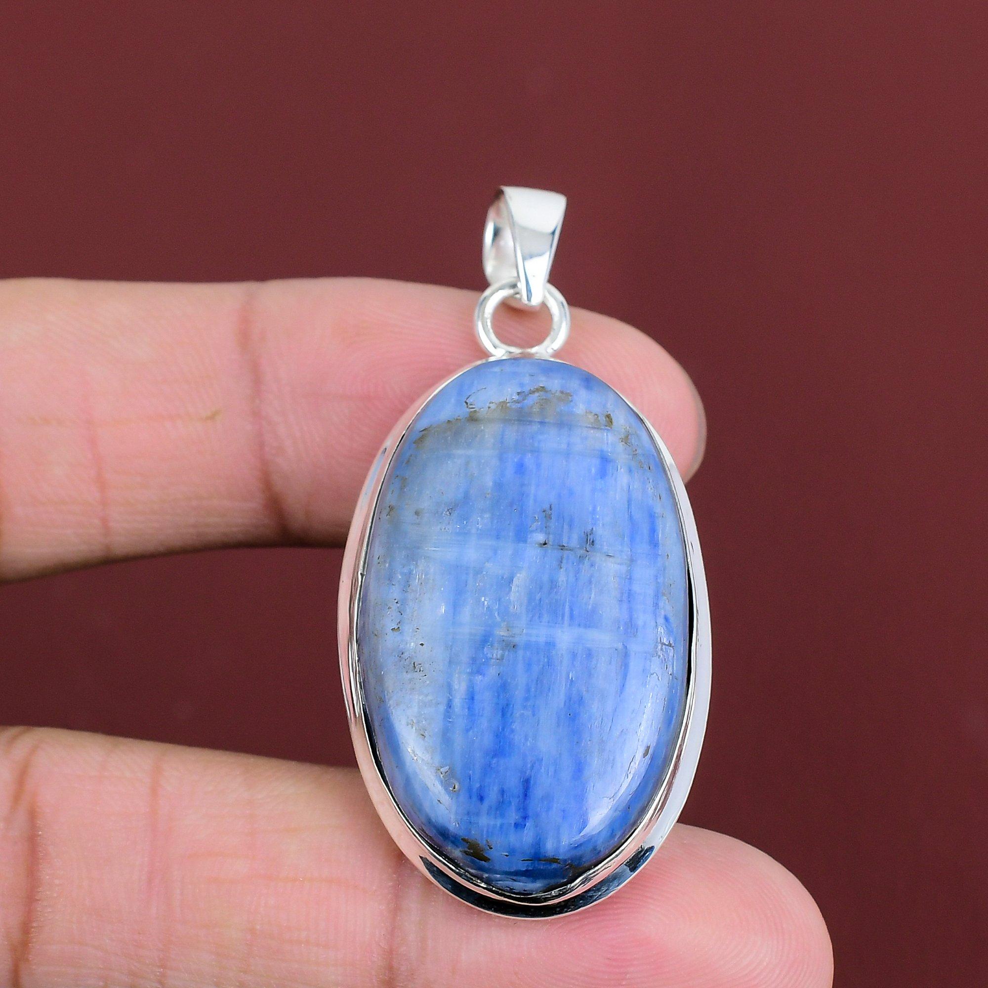 Kyanite Pendant Natural Gemstone Jewelry 925 Sterling Silver Pendant Unique Pendant Wedding Jewelry Handmade Designer Pendant Gifts For Wife