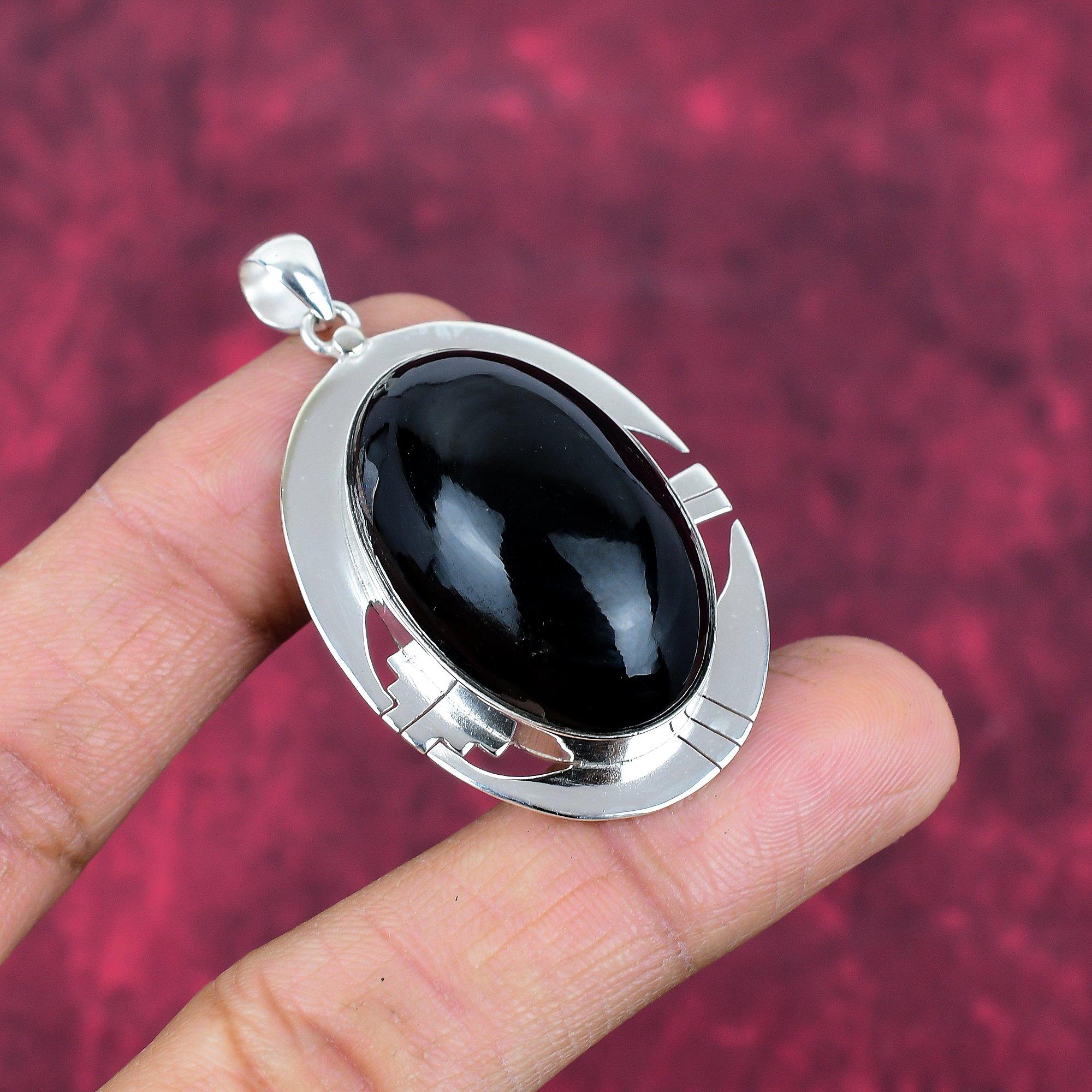Obsidianauge 925 Sterling Silber Anhänger, handgefertigter Edelstein Anhänger Schmuck, Geschenke für Frau Brandneuer Anhänger