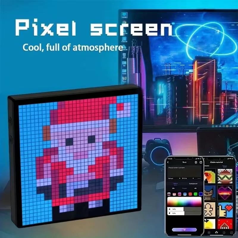 Smart LED Matrix Pixel Panel Programmable Display Light with APP Control for DIY Animation Photo Frame Home Decor Game Room Wall Light