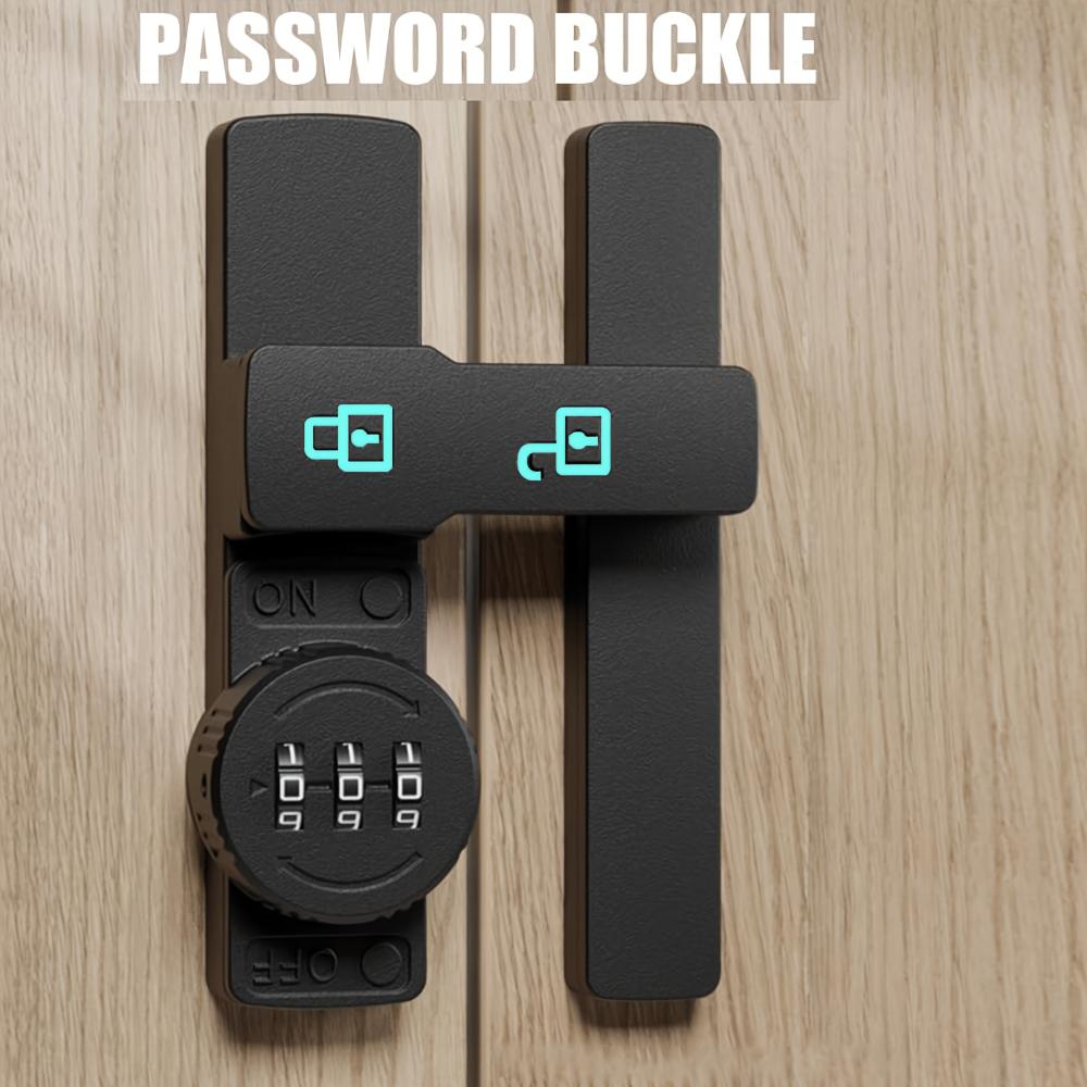 Kombinationslås dörrspänne lås fast 90 graders lås skjutdörrlås toalettspänne skjutdörrlås hasp dörrbult