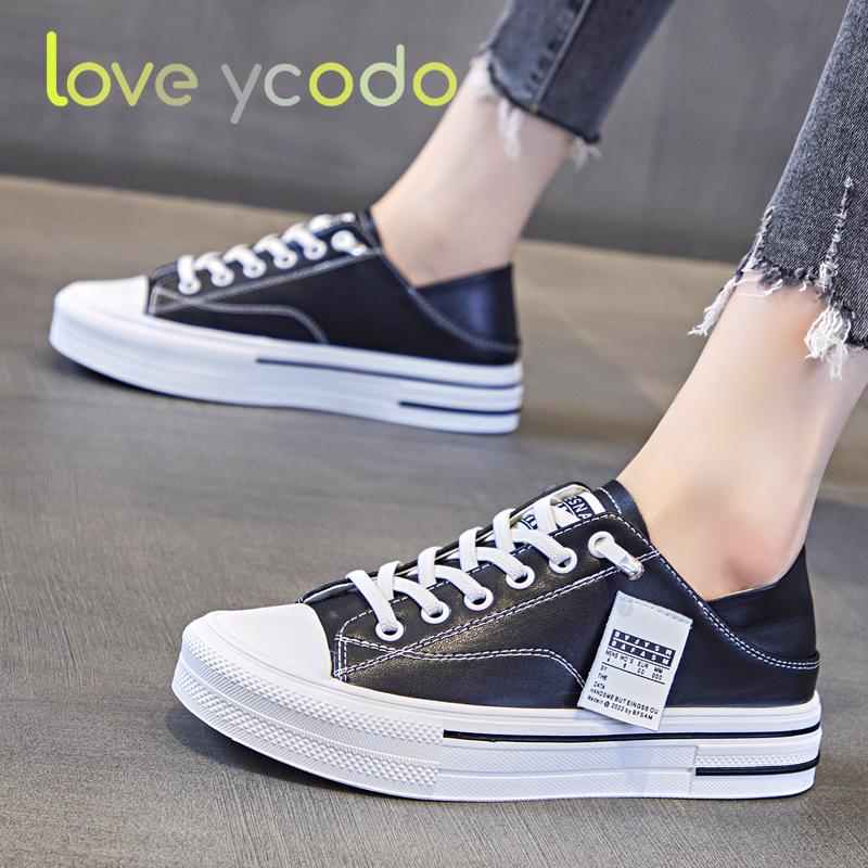 Women's Spring and Autumn Handmade Natural Leather Low-top Fashion Casual Shoes