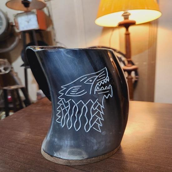 20.32 Cm Handcrafted Authentic Viking Beer Horn Tankard