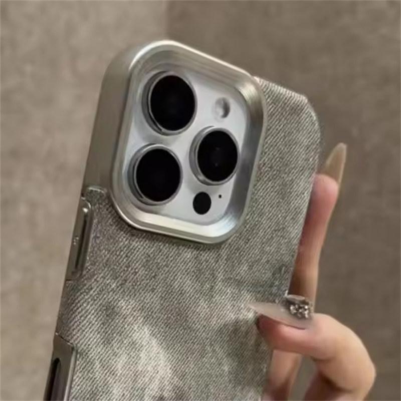 Retro Vintage Cowboy Fabric Case for iPhone 17 Air 16 15 14 13 12 11 Pro Max Plus Luxury Jeans Soft Bumper Armor Phone Cover
