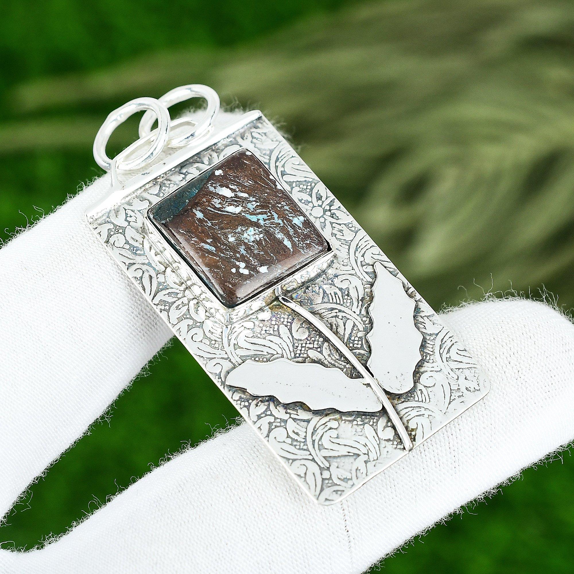 Friendship Day Sale Tibetan Turquoise Stone Pendant Jewelry 925 Sterling Silver