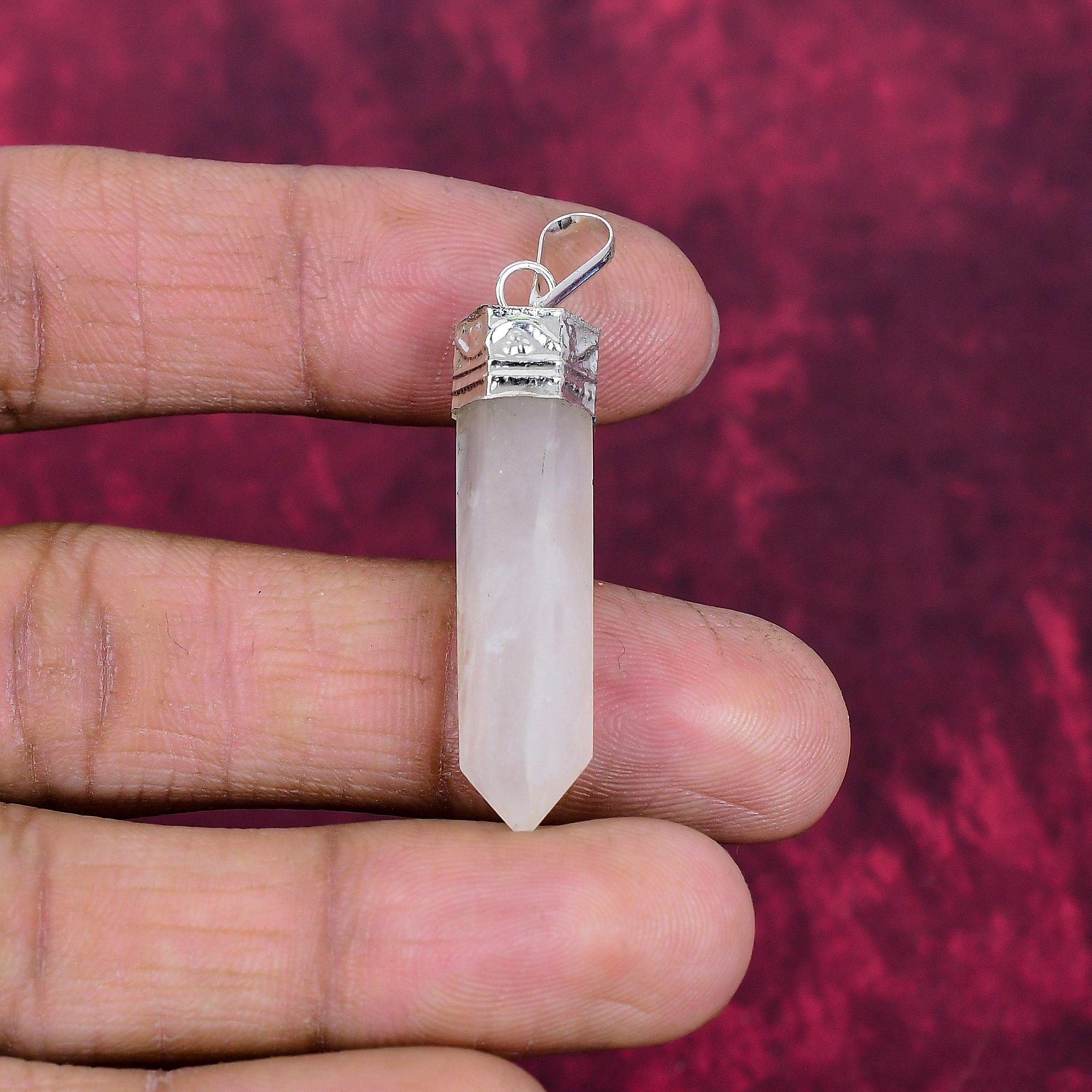 Rose Quartz Jewelry, 925 Solid Sterling Silver Pendant Handmade Gemstone Jewelry, Gifts For Wife Brand New Pendant