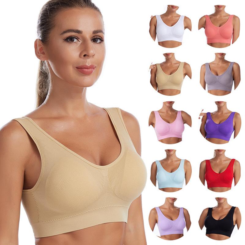 Women Bras Unwired Sports Bras Wireless Sexy Backless Push Up Seamless Mesh Top Bra Without Bones Frame Bras