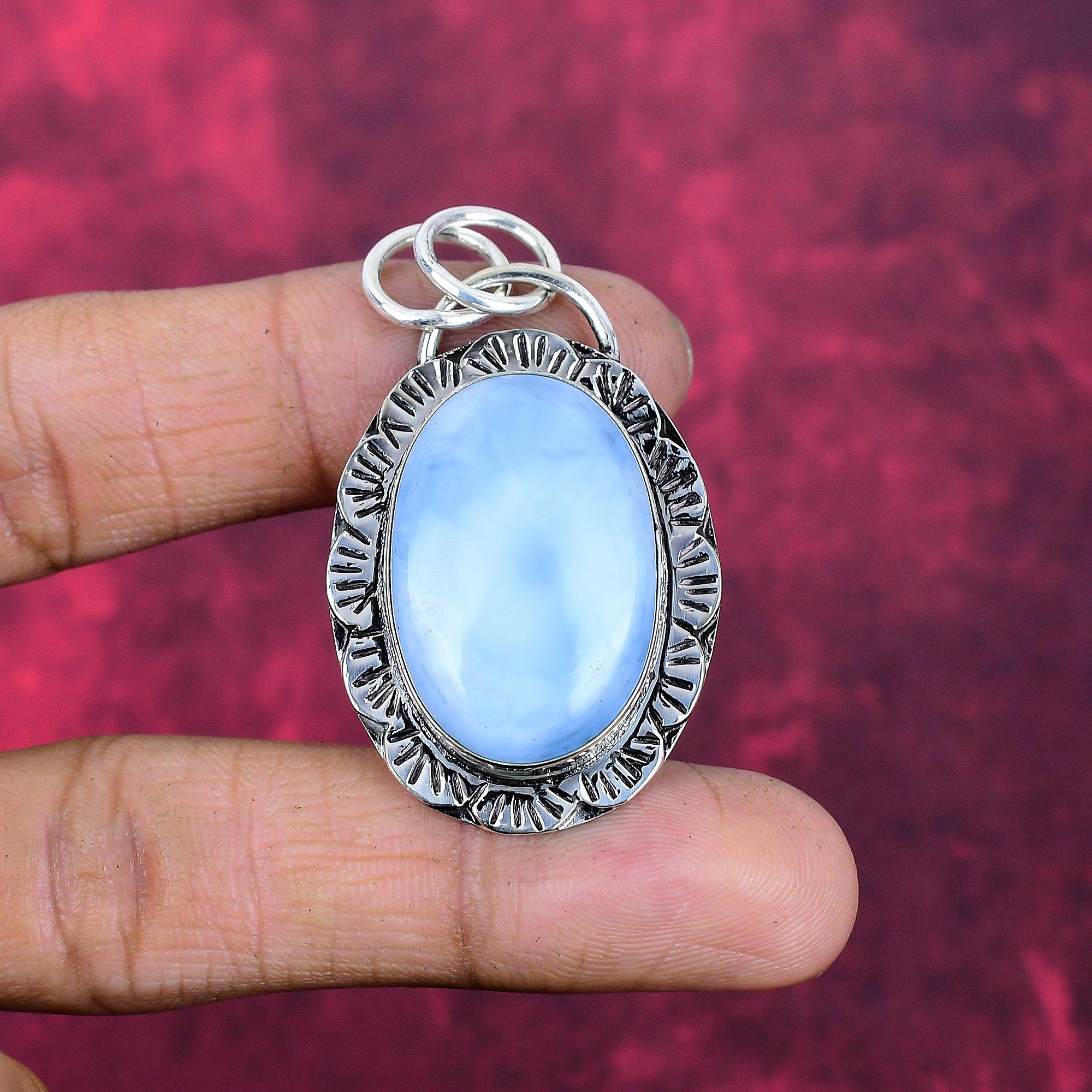 Owyhee Opal Anhänger, 925 Sterling Silber Schmuck, Edelstein Anhänger, Geschenk für Sie handgemachter zierlicher Schmuck