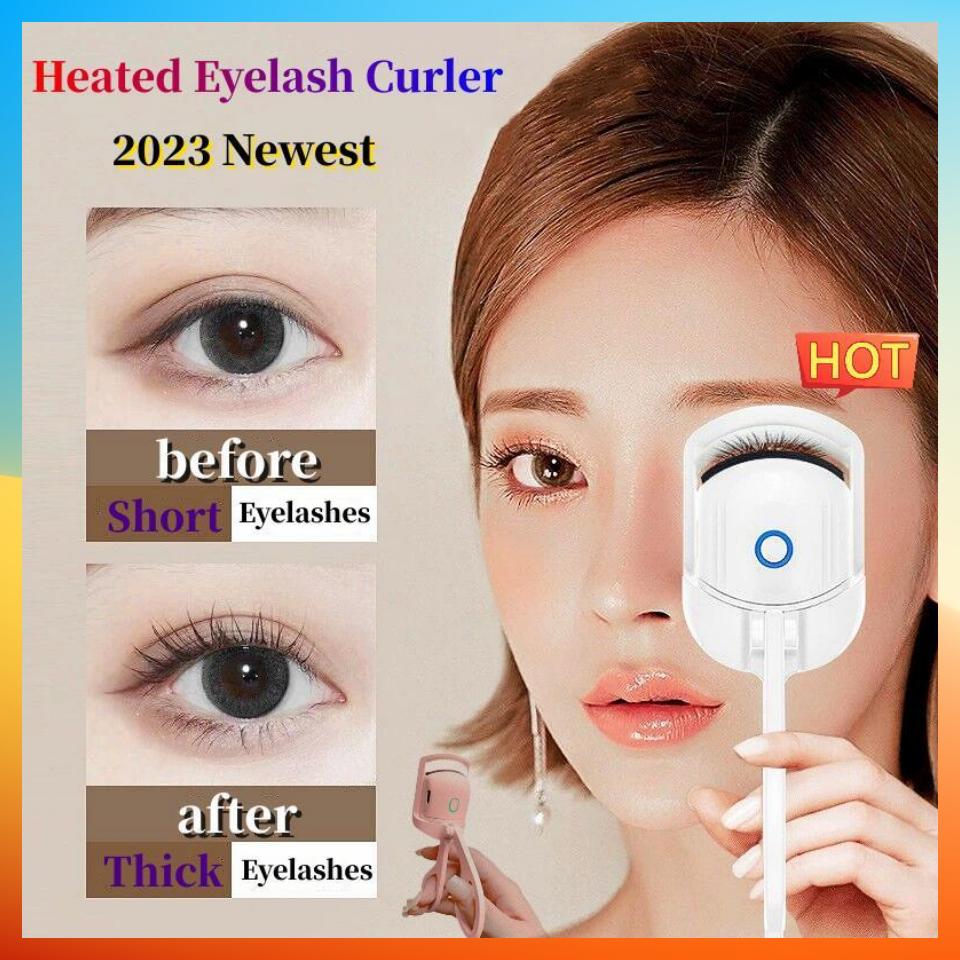 Heated Eyelash Curler with Sensing Heating Silicone Pad